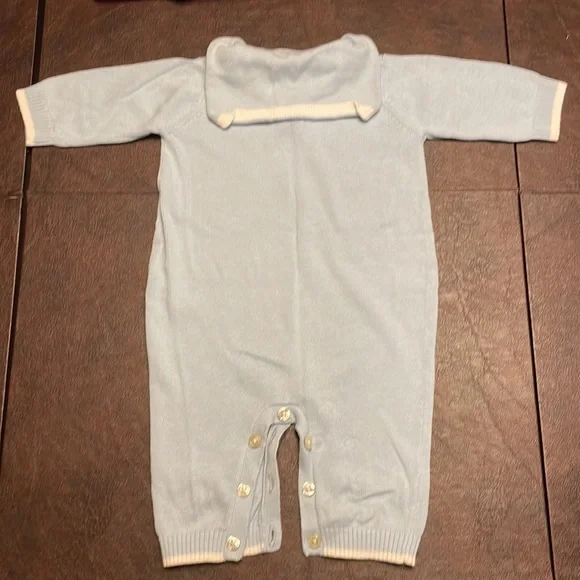 Tommy Hilfiger Footless One-Piece in Baby Blue - Picture 2 of 3